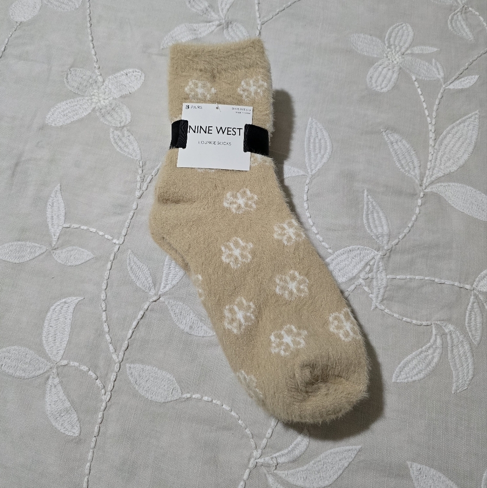 Nine West Soft Fuzzy Lounge Socks 3 pack
